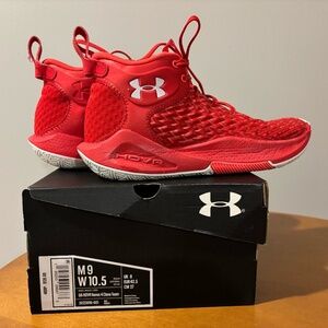 Under Armour HOVR Havoc 4 Clone Team Red Basketball Sneakers